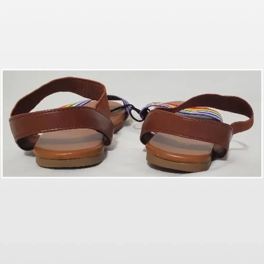 New Kid Rainbow Girls Size 2 Sandal Shoes